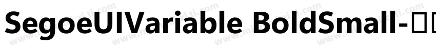 SegoeUIVariable BoldSmall字体转换